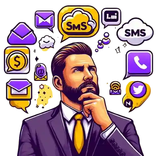 تصویر متفکر برای وب سرویس پیامک